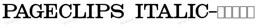 PageClips Italic字体转换